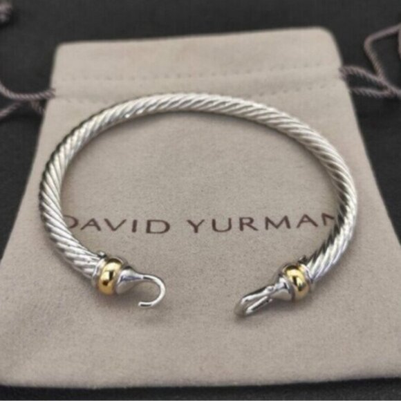 David Yurman 5mm Hook Buckle Classic Sterling Silver Bracelet